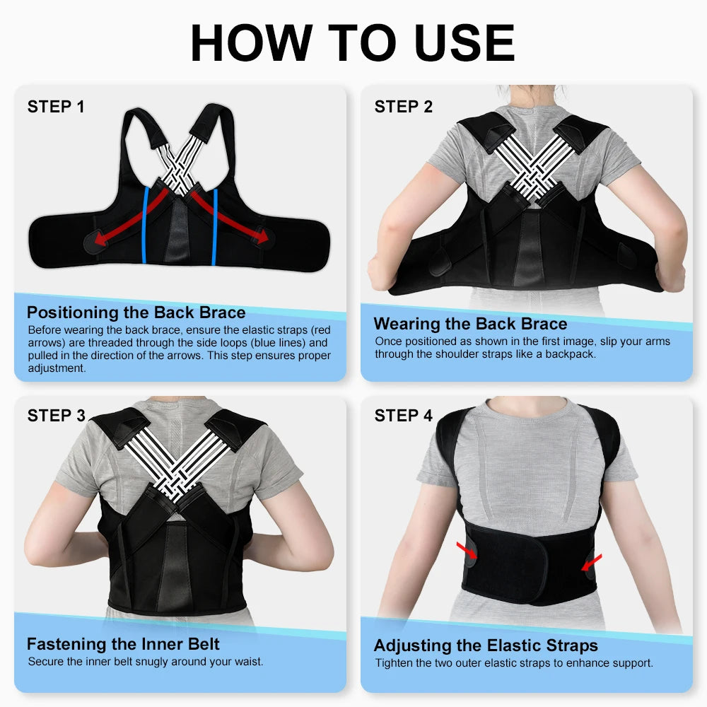 BackWell Full Back Brace & Posture Support