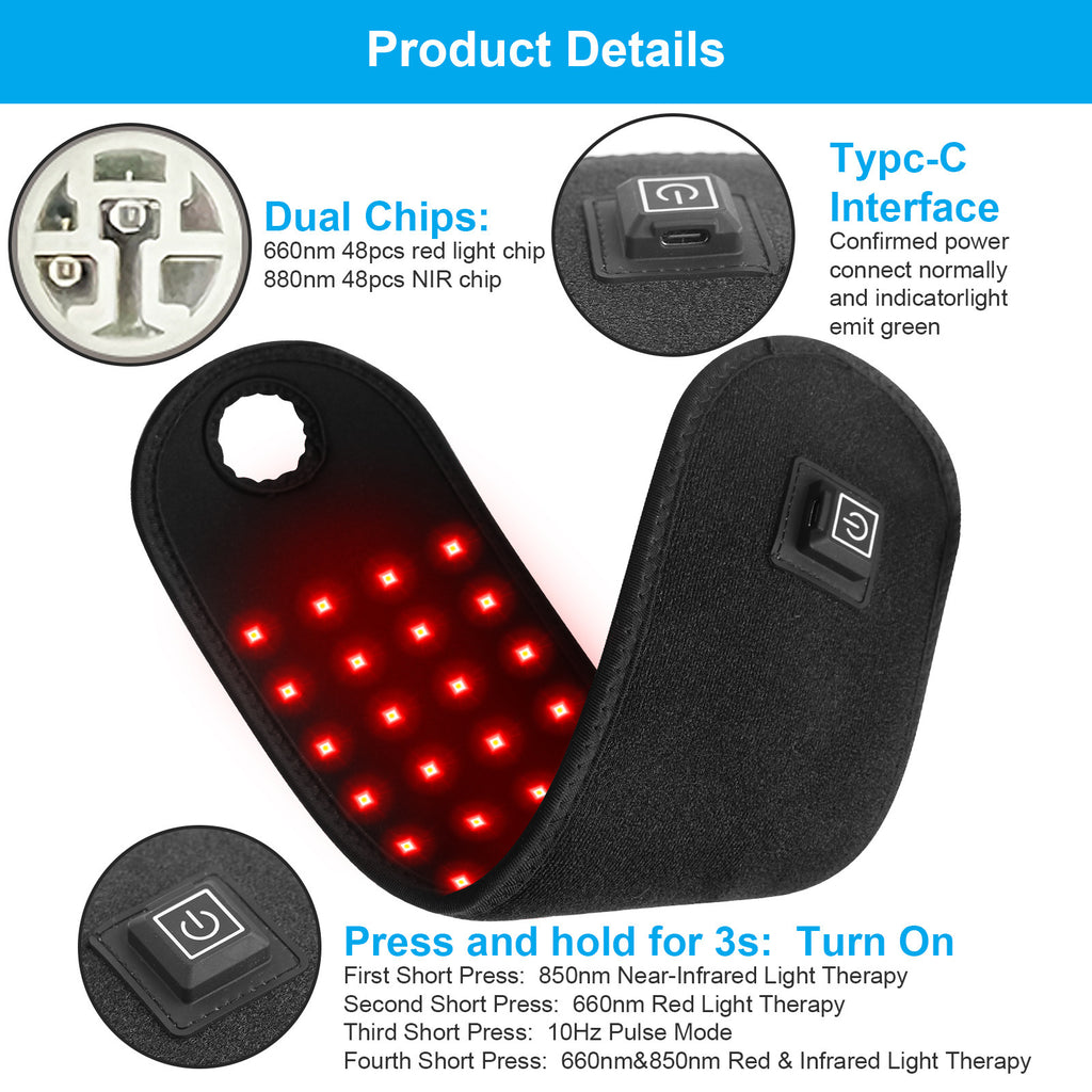 BackWell Red Light Wrist Support Band