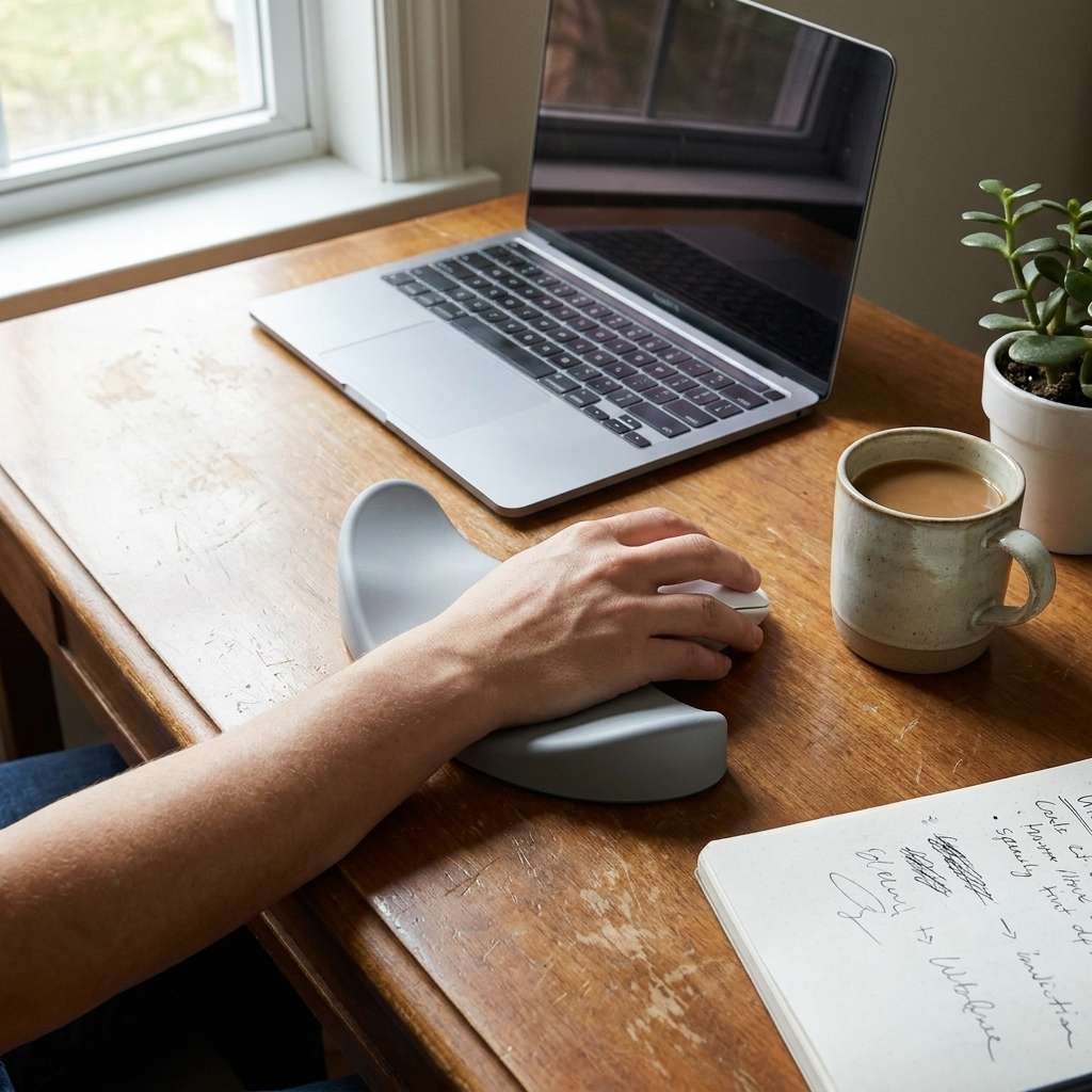 Ergonomic Silicone Wrist Support Mouse Pad lifestyle